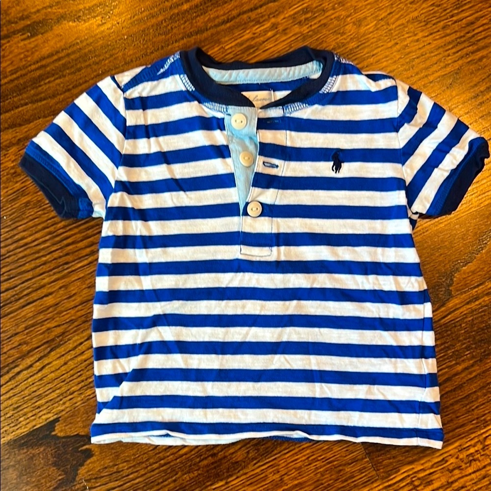 Ralph Lauren Blue and White Stripe Shirt, NWOT